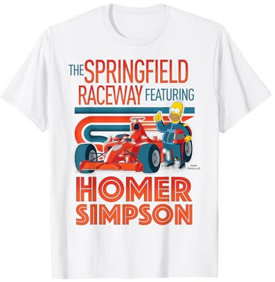 The Simpsons The Springfield Raceway Featuring Homer Simpson Camiseta