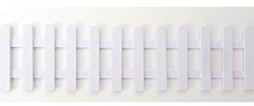 Melody Jane Dolls House White Picket Fence Panel Miniature Garden Accessory