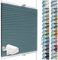 SchattenFreude Waben-Plissee für Fenster | 100% verdunkelnd/Blackout | Mit Klemm-Haltern | Klemmfix ohne Bohren | Pastellblau (Weiße Rückseite), Breite: 95cm x Höhe: 130cm