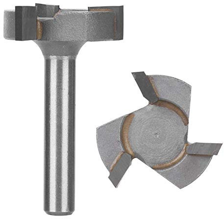 Fresa per Fresare La Superficie di Cnc Spoilboard, Gambo 0,3 Pollici, Taglio 1 Pollice A Tre Lame Tipo T Fresa per La Lavorazione Del Legno[6Mm]