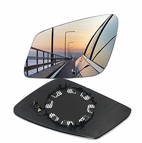 Riloer Specchio Specchio Vetro con Riscaldamento, Specchio Laterale per Porta, Compatibile con BMW 5 6 7 F07 F10 F11 F06 F13 F01, 51167251584, Sinistra