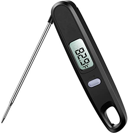 CGZZ Digital Instant- read Cooking Thermometer with 4.8 Inch 304 Food Grade Stainless Steel Probe for BBQ, Milk