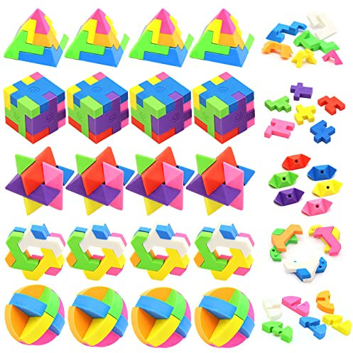 20 Stück Mini Würfel Radiergummi, Radiergummi Würfelpuzzle Radiergummi Kinder Würfelpuzzle Eraser Puzzle Würfel Radiergummis Puzzle Radierer Lustige Radiergummis