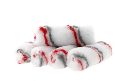 Rotoli di colore da 10 cm, 17,5 cm, 22,5 cm, dimensioni a scelta, rotolo di ricambio in microfibra, per interni ed esterni, rullo per pittura, rullo per vernice, rullo per pittura (set da 5 x 10 cm)