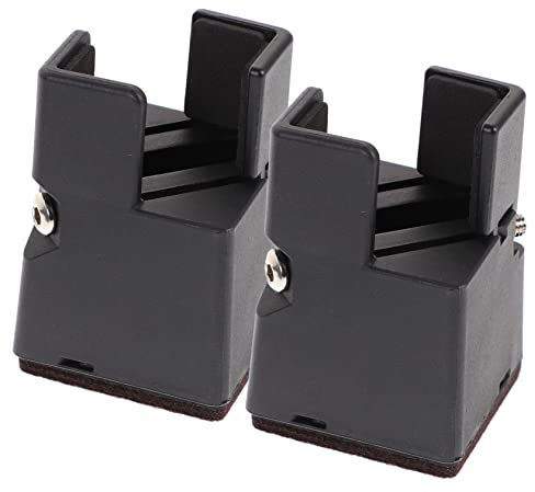 Cabilock 2inch Adjustable Bed Risers Heavy Duty Furniture Risers for Sofa Table and Chair Black Height 5cm Suitable for 22-42mm Legs for Dorm and Home Use