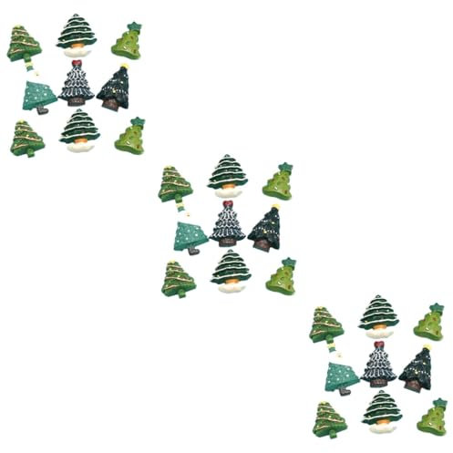ABOOFAN 3sets Unique Christmas Resin Ornaments Xmas Door Decorations Diy Adornments for Tree Home