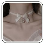 Atentuyi Wedding Spitze Choker Bogen Braut Weiße Spitze Halskette Herz Anhänger Halskette Perle Herz Choker Hohlen Herz Halskette Vintage Viktorianischen Choker Schmuck Für Frauen Und Mädchen