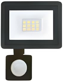 Proiettore a LED con Sensore di Movimento - Faretto LED da Esterno ed Interno con Sensore, IP44, Efficienza Energetica A+, Durata >20000 Ore (800Lm 6000K, 10W)