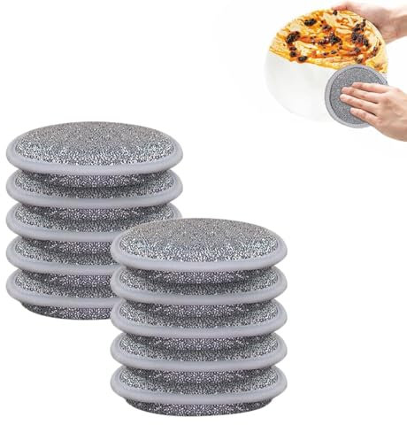 Vulaop Multipurpose Wire Dishwashing Rags,Mehrzweck Geschirrspüllappen aus Draht für Nass und Trocken, Waschbar Spüllappen,Wiederverwendbar Topfreiniger Putzlappen für Küche Haushalt Pfanne (10pcs)