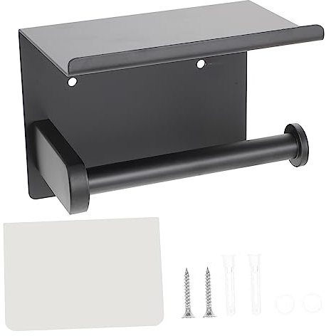 DRESSOOS Toilettenpapierhalter Aufbewahrung Und Feuchttücherhalter Wandmontierter Papierspender