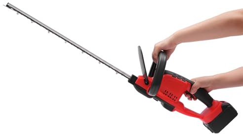 Cordless Hedge Trimmer with Battery and Charger Cordless Double-edged Hedge Machine Lithium Battery Hedge Machine 21V Bush Hedge Machine for Garden Home Horticulture