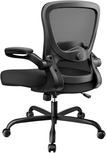 Marsail Ergonomic Office Chair: Ergonomic Gaming Chair with 3D Lumbar Support, Flip-up Armrests, High Back Adjustable Desk Chair with 90-120° Tilt Lock, Thick Cushion, Swivel Task Chair