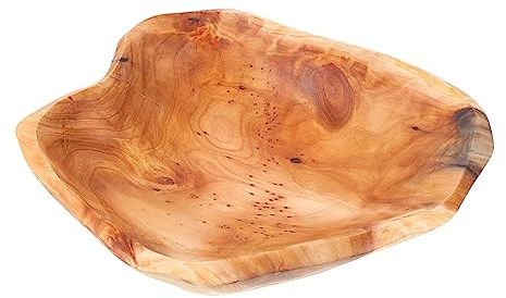Cabilock Plateau De Fruits En Bois Massif Sculpté Racine Diamètre 30-34 Cm, Conteneur De Stockage Léger Et Résistant, Support De Rangement Décoratif Pour Maison, Coupe De Fruits Polyvalente