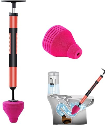 BEZHGOC Toilet Unblocker, Toilet Plungers for Unblocking High Pressure Toilet Plunger Set Sink Plunger for Bathroom Toilet Kitchen Sink Drain