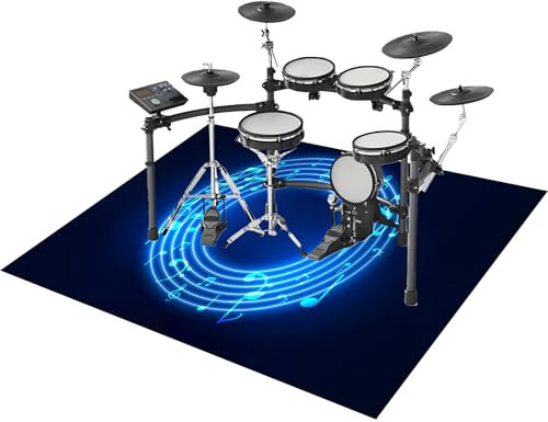 Schlagzeugteppich rutschfest Drum Rug Trommel Teppich Schallschutzmatte Schalldicht Matte Innen Außen Elektronisches Jazz Schlagzeug Kit für Bass Snare Drum Schallschutz Akustik Teppich 200 x 180 cm