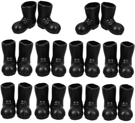 Kisangel 20pcs Miniature Santa Boots Figurines Adorable Dollhouse Ornaments for Christmas Crafts Unique Santa Shoes for Diy Decor Festive Holiday Table Centerpiece