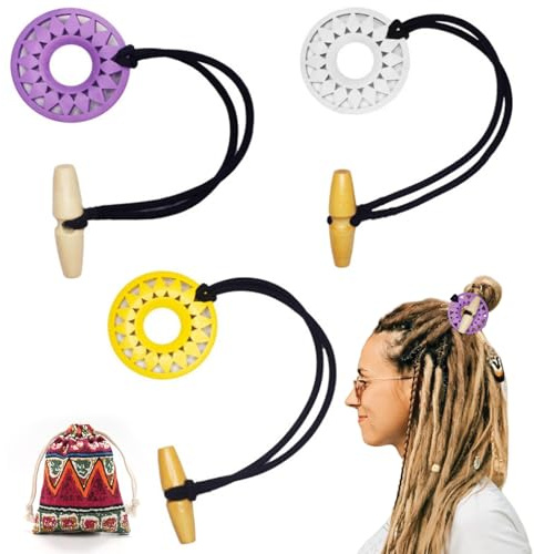 3 Pcs Dreadlock Hair Tie Dreadlock Accessories Extra Long Elastic Rubber Band Ponytail Holders for Men and Women, Suitable for Long Dreads Braids Thick Curly Hair