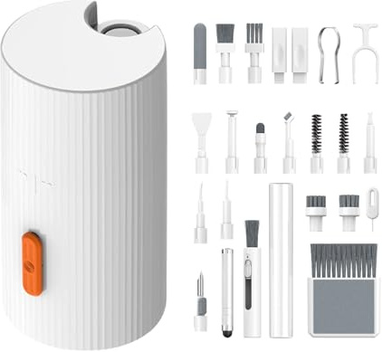 Générique Kit de Nettoyage pour Ordinateur Portable - 21 en 1 Brosse De Nettoyage Portable,Aspirateur pour Clavier - pour Smartphone Ordinateur Électroniques Écouteurs Écran Objectif pour
