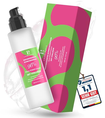 Lauri Petit Schneckenserum 96% Schneckenschleim Korean Skincare Cream 120ml | Snail Mucin Face Cream für trockene Haut. Korean Skincare spendet Feuchtigkeit und unterstützt einen glatten Glass Skin Look.