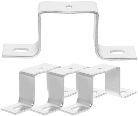 Healifty 4pezzi Staffa a Forma di U in Rame per Supporto Binario Piatto per Letto Ferramenta Installazione Stabile e Semplice