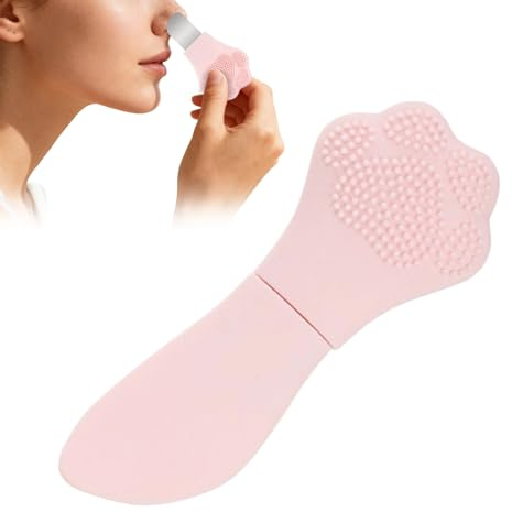 Spatola Facciale Detergente Esfoliante In Silicone A Doppia Punta | Strumento Esfoliante Per Viso E Pulizia Pori Per Donne Per Viaggio Uso Quotidiano Per Naso Fronte Mento E Bellezza Ragazze