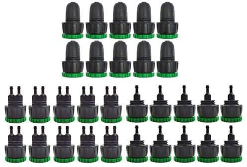 Risveglio 10 conectores divisores de grifo de jardín, accesorios de manguera de riego por goteo, adaptador de 1, 2, 3, 4 pulgadas, sistemas de riego para exteriores, a prueba de fugas, múltiples