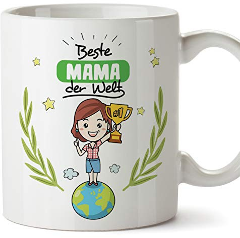 (Tazza in Tedesco) Mama Mug/Mug/Mug Gift Tazza da caffè Bella e Divertente - Best Mom nel Mondo - Ceramica 350 ml