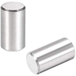 sourcing map 25 Stück Zylinderstifte Etagenbett Dübel Stifte Regal Geringe Stützregale 6mm X 12mm 304 Edelstahl Holz Silber Ton