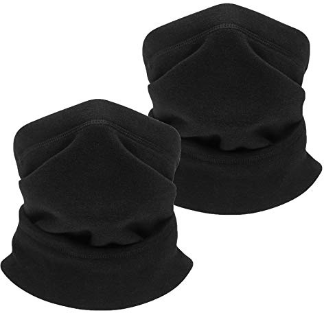 TAGVO Vinter Fleece Nackvärmare, Dubbelskikt Fleece Halsvärmare, Tjock Termisk Halsduk Vindtät Skidåkning, Unisex Balaclava Huva för Utomhussporter