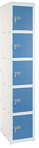 Vestiaire Métallique 5 Portes 1 Module. Dim : H 1800 x L 330 x P 520 mm. Livré Démonté.