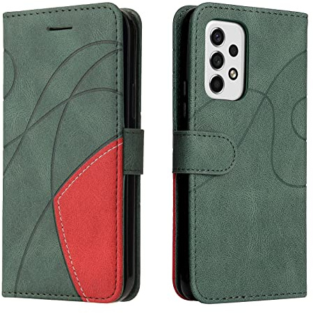 CXTcase Handyhülle für Samsung Galaxy A53 5G, Flip PU Leder Hülle Cover, Modisch Flip Case für Samsung Galaxy A53 5G Handytasche Schutzhülle, Grün