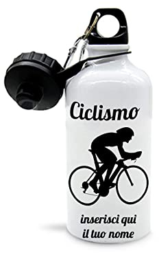 Mr. Gadgets Personalisierbare Trinkflasche mit Namen verschiedene Modelle-Sport- Erwachsene 500 ml (Radfahren Herren)