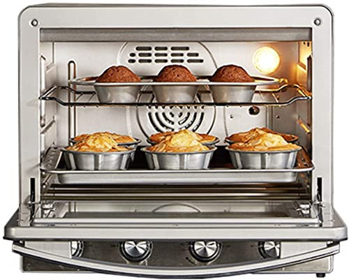 Four monoventilateur en Acier Inoxydable Classe énergétique A Intérieur émaillé Four halogène à Convection Haut de Gamme Cuisinière Four électrique Monobloc intégré - Acier Inoxydable Happy Life