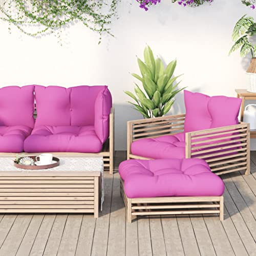 ZEYUAN Palettenkissen 2 STK. Rosa Oxford-Gewebe Sitzkissen Outdoor, Ersatzkissen Für Rattanmöbel, Sonnenliege Kissen, Paletten Polster, Schaukelstuhlkissen - 360854