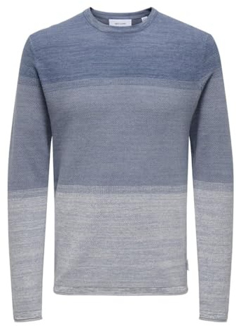 ONLY & SONS stickad tröja för män, Flint Stone/detalj: utjämning, XXL