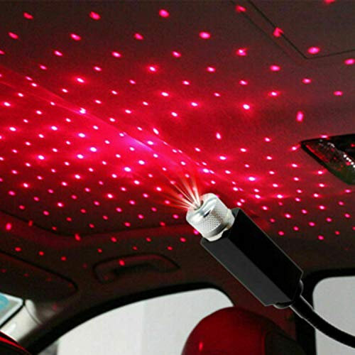 Mini Led Star Projector Night Light, Violet Blue Interior Car Lights, Adjustable USB Night Light, Romantic Auto Roof Ceiling Lamp for Bedroom, Ceiling and Party Decoration, Lighting and Ceiling Fans