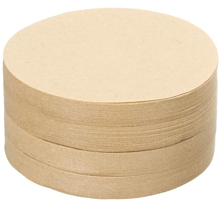 sourcing map Lot de 600 filtres à café, 70 mm, filtres ronds jetables en papier naturel pour la maison, le bureau, verser et égoutter