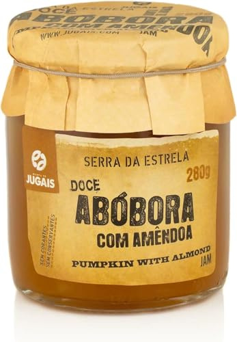 Mermelada de Calabaza y Almendra - Frasco de 280g - Sabor Cremoso y Textura Crujiente - Ideal para Postres y Desayunos - Sin Colorantes ni Conservantes - Producto Gourmet de Origen Portugués