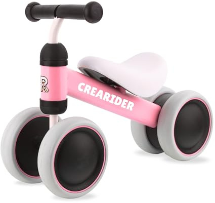 CREARIDER Lauflernhilfe für Babys 1 Jahr – Spielzeug für Kinder 1 Jahr – Babyfahrrad 1 Jahr: Sicherheit mit 135° Lenkung gegen Umkippen. Für Babys von 12 bis 24 Monaten. Das ideale Geschenk für Ihren