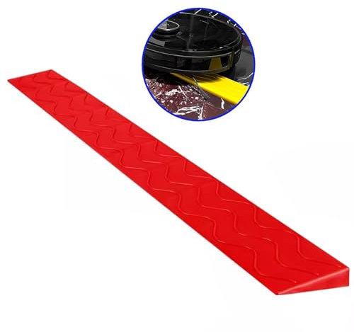 Rollstuhlrampe Aus Umweltfreundlichem Kunststoff, Elastisch Zur Anpassung An Steigende Schwellenrampen, Mit Rutschfester Oberfläche, Geeignet Für Rollstuhlschwellen, Türen Und Badezimmer(Red,5*12cm)