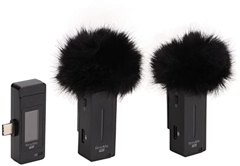 CFTGIW Microfono a Clip RimoMic Pro Microfono USB Digitale a Clip per Vlogging Il Microfono per Streaming Live Ha una Batteria Al Litio Integrata Che Dura Fino a Sei Ore