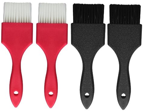 Healvian 4-teiliges Haarfärbepinsel-set Friseursalonbedarf Haarfärbepinsel Für Profis Bequeme Griffe Pc-material Schwarz/rot