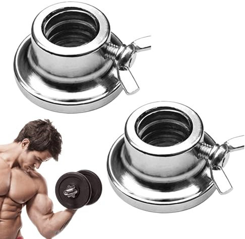 Barbell Weight Clamps, Dumbbell, Weight Lifting Collars, Barbell Collars, 1-Inch Weight Bar Clamps, Portable, Cast Iron Weight, Gym Barbell Accessories, Barbell Cli