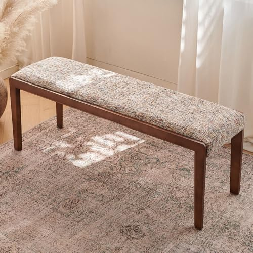 Sitzbank Esszimmer 140cm ohne Lehne Massivholz Küchenbank Holzbank Komfortabel Gepolstert Bettbank Robust für Wohnzimmer, Eingang, Schlafzimmer, Flur(39.37in/100cm)