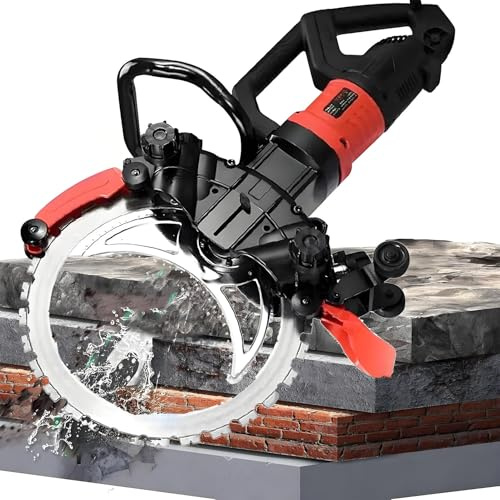 Electric Ring Saw for Concrete Wall Cutting, High Power Wall Chaser with Dust Extractor, Ideal for Professional Construction and Renovation