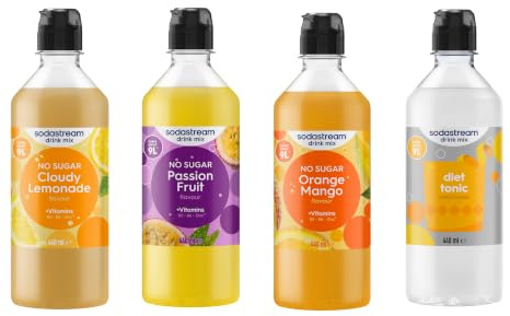 Sodastream Classics 4 Pack Syrup Drink Mix, Liquid, Low Sugar