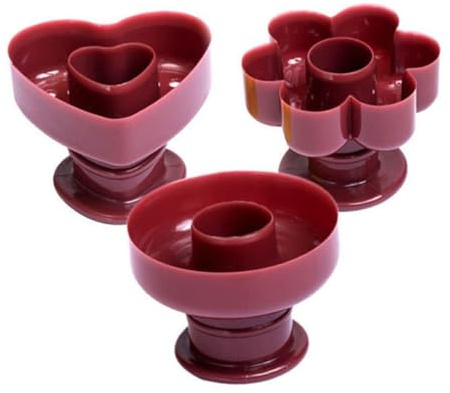 HOODANCOS Stampi Ciambelline 3 Pezzi in Pp Marrone, Forma Tonda