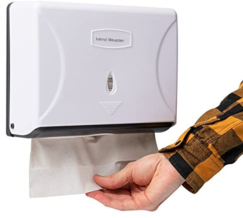 Mind Reader Dispensador de toallas de papel multiplegado forma cuadrada blanco