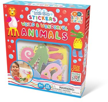 Buddy & Barney Bath Time Stickers Toy for Kids (Weird & Wonderful Animals)
