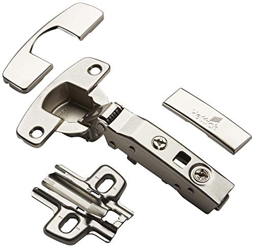 HETTICH Paumelle SENSYS 8645i TH52 Butée d'angle 110° avec amortisseur intégré, caches et plaque de montage (distance 0 mm) Charnière à boîtier de SOTECH